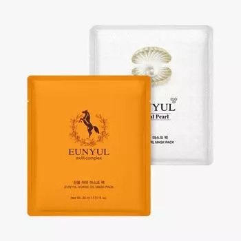 Маска Eunyul Edition Mask Pack с маслом лошади/жемчугом (4 варианта) Horse Oil 30PCS