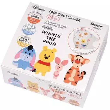 Маска фигуриста 3D из нетканого материала 3 слоя М для детей 25 шт Disney Винни Пух MSKS25-A