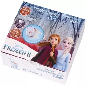 Маска фигуриста 3D из нетканого материала 3-слойная M для детей 25 шт Disney Frozen 2 MSKS25-A