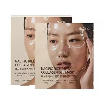 Маска-гель с коллагеном Rice Pepti, 4 листа [Nacific] #лист #эластичность #упругость #увлажнение
