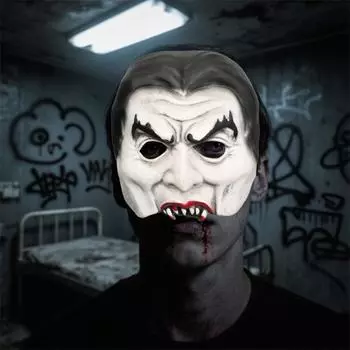 Маска Головной убор, Хэллоуин Ужасы Реквизит для дома с привидениями, Латексная маска One Size