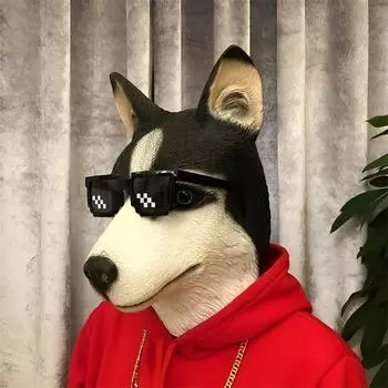 Маска Головы Лошадь Хэллоуин Животное Резина Вечеринка Косплей Костюм Аксессуар Взрослый Husky