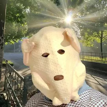 Маска индейки от Friends Animal Latex Full Head Realistic Masks для костюмированной вечеринки на Хэллоуин и День благодарения жёлтый
