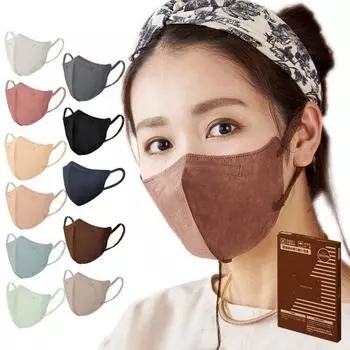 Маска Iris Ohyama нетканая цветная маска 3D DAILY FIT MASK обычный размер 32 шт RK-D32MBR коричневый