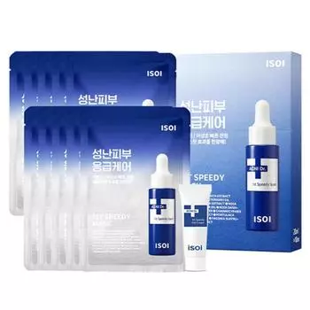 Маска ISOI Acne Doctor 1st Emergency Mask 20 мл x 10 шт. + крем-гель Speedy Gel Cream 7 мл, 1 набор, 1 набор