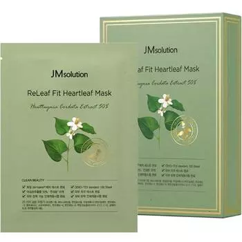 Маска JM Solution Relief Fit Houttuynia cordata 35 мл, 10 шт., 1 шт.