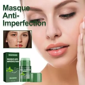 Маска-карандаш с зеленым чаем, очищающая, восстанавливающая, закрытые прыщи, следы от прыщей, твердая маска для контроля жирности 40g