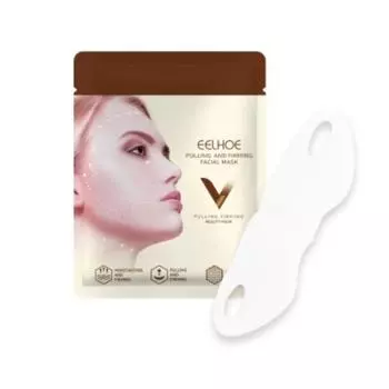 Маска-лифтинг для лица Подтягивает кожу Уменьшает мелкие морщинки Создает небольшой V-образный вырез для лица Восполняет коллаген Восстанавливает эластичность кожи