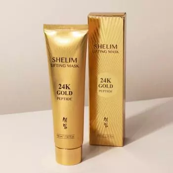Маска-лифтинг с пептидами золота Shirim 24K Gold 100 мл, 1 шт.