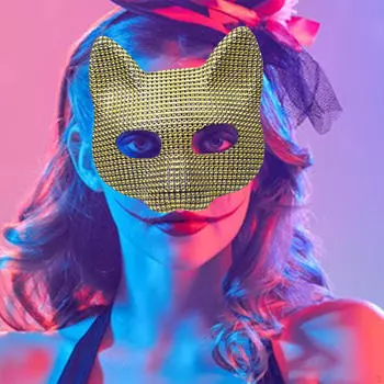 Маска лисы для тематической вечеринки, ролевой игры, ночного клуба «Карнавал» Gold