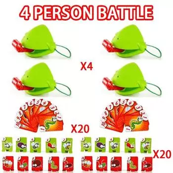 Маска лягушки и ящерицы, виляющая языком, облизывает карты, настольные игры для детей, игрушки для семейной вечеринки, антистресс, забавные настольные игры-головоломки, игрушки 4 Person Battle