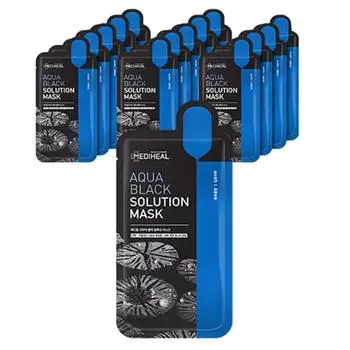 Маска Mediheal Aqua Black Solution, упаковка 23 мл, 1 упаковка, 15 штук
