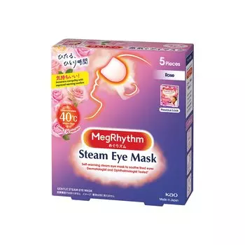 Маска MegRhythm Steam Hot Eye Freshly Blooming Rose из 5 предметов, аромат,
