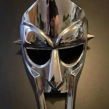 Маска MF DOOM Безумный злодей, стальная броня для лица, средневековая маска ручной ковки, дань уважения MF Doom