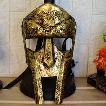 Маска MF Doom, костюм для Хэллоуина, бронированный шлем, шлем Gladiator Maximus, костюм LARP/Renaissance, средневековый подарок