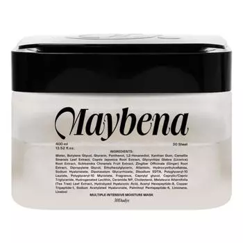 Маска многоразовая Maybena упаковка 400мл, 30 упаковок, 1 упаковка Популярная корейская косметика