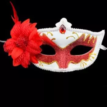 Маска на пол-лица Маска на пол-лица Цветочная Венецианская маска Персональная цветочная маска для вечеринки синий