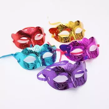 Маска на пол-лица в виде бабочки на Хэллоуин для детей и девочек, реквизит для вечеринки-маскарада фиолетовый