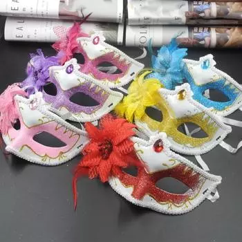 Маска на половину лица Маскарадная маска для косплея Маски на Хэллоуин Венецианская маска Реквизитная маска