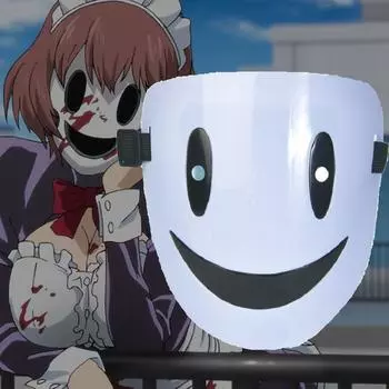 Маска нарушения неба, мультяшный косплей, снайперские маски, анфас, ужас, загадочный смайлик, белая маска, люди