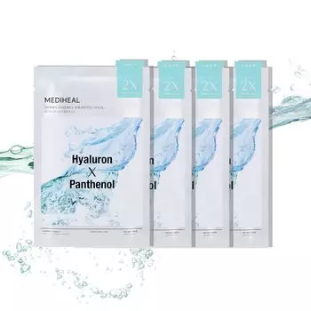 Маска-обертывание Mediheal Derma Synergy для создания увлажняющего барьера Улучшает увлажнение кожи с помощью гиалуроновой кислоты и пантенола (4 шт.) -