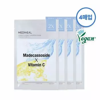 Маска-обертывание MEDIHEAL Derma Synergy для тонизирующего ухода 4 шт.