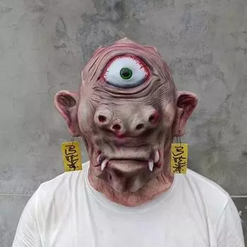 Маска одноглазого монстра Option1 бежевый