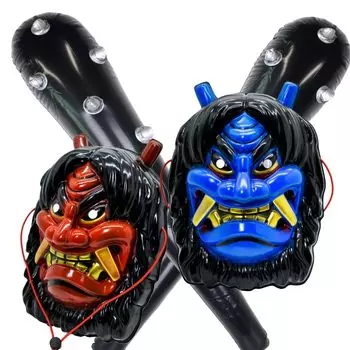 Маска Они Омен Красный Они Синий Они Клуб 4 предмета Набор Намахагэ Страшная Маска Фестиваль Они Они Украшение Сэцубун Метание Бобов Новогодний Фестиваль [L-Athna]