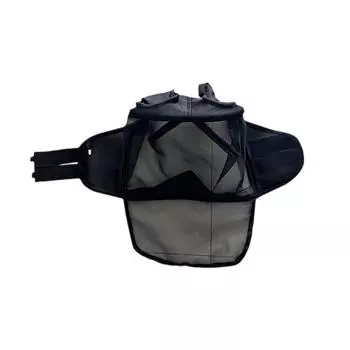 Маска от мух для осла с защитой ушей, дышащая маска от мух для мула с длинной защитой ушей из мягкой сетчатой ткани с регулируемой застежкой One Size