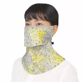 Маска от солнца YAKeNU UV CUT MASK Защита от УФ-лучей для лица YAKeNU Маска для защиты от УФ-лучей 578 Желтая накладка, Посадка, Обычная, (Кнопка-застежка, Призма)