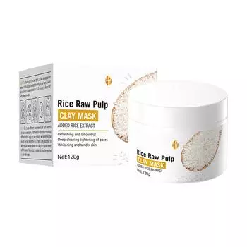Маска-пилинг для глубокого очищения лица, носа, темных кругов, акне, рисовой очищающей грязи, подходит для всех типов кожи белый