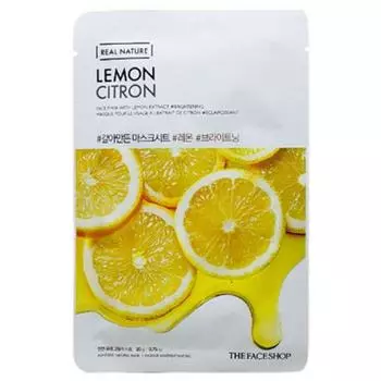 Маска-пленка The Face Shop с лимоном, 1 упаковка, 10 шт.