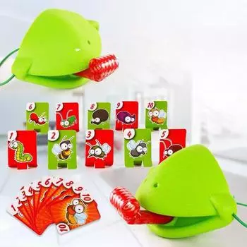 Маска ящерицы-хамелеона, виляющая языком, облизывающая карты, настольные игры для детей, игрушки для семейных вечеринок, антистресс, забавные настольные игры, игрушки