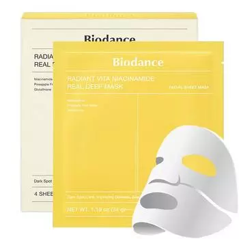 Маска Radiant Vita Niacinamide Real Deep Mask 34 г x 4 шт. (1Box) 4 Sheets (1Box)