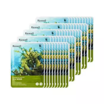 Маска Ricocell Nature Recovery Kelp Mask Pack 23 г, 1 упаковка, 50 штук