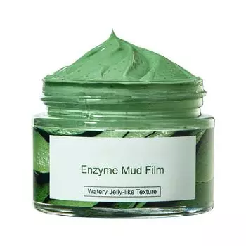 Маска с ферментами зеленого чая и грязью, глубоко очищающая, контролирующая жирность и увлажнение, увлажняющая, улучшающая состояние кожи, от черных точек, 1 шт. белый