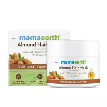 Маска с Миндалем: для роста волос (200 г), Almond Hair Mask for Healthy Hair Growth, Mamaearth