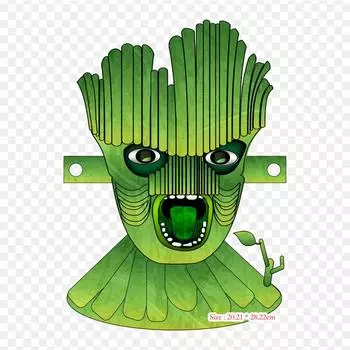 Маска с персонажем, термопереносная печать, виниловые нашивки, наклейки для одежды, аппликации «сделай сам», моющиеся нашивки