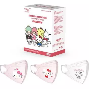 Маска-символ цвета Young Breath Edge Sanrio Art, маленькая, Hello Kitty, 30 штук, 1 штука, популярный персонаж в Корее