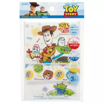 Маска-скатерть из 12-слойной марли для детей 3-10 лет, в упаковке 3 шт., антибактериальная и устойчивая к запахам, история игрушек Disney, 12 x 9 см MSKG1