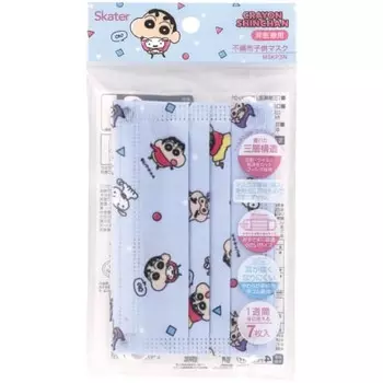 Маска скейтера из нетканого материала, 7 предметов, для детей, 3 слоя, мелок, Shin-chan MSKP3N-A