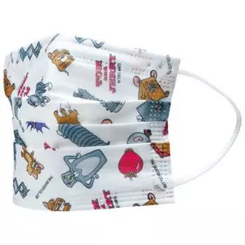 Маска скейтера из нетканого материала для детей, 3 слоя, Том и Джерри, 10 шт. MSKP3-A