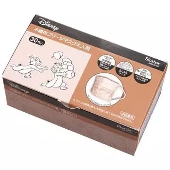 Маска скейтера из нетканого материала, стандартный размер, 4 слоя, увеличенная коробка, Disney Chip & Dale, 30 штук, MSKP40-A