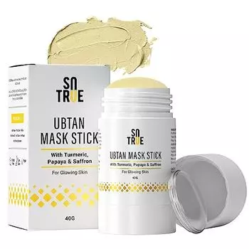 Маска-стик Sotrue Ubtan Face Pack для сияющей кожи с куркумой, папайей и шафраном | Уменьшает загар, темные пятна | 40 г 40 g
