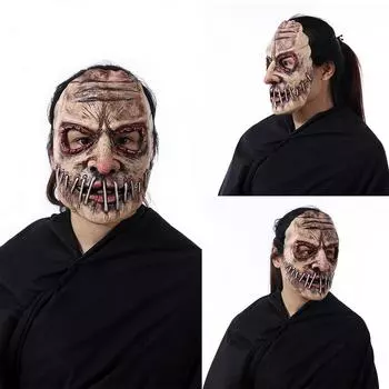 Маска ужаса для ногтей на Хэллоуин с большим ртом, латексная маска призрака, мягкая имитация повязки
