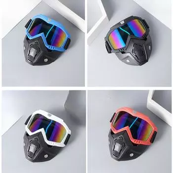 Маска Ветрозащитные очки Велосипедная маска Мотоциклетные очки Рыцарские очки против ветра и песка синий