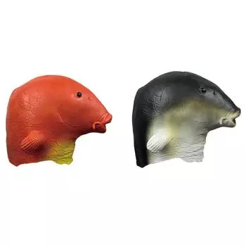 Маска в виде головы рыбы, удобный головной убор, покрывающий всю голову для ролевых игр, сувениров для вечеринок, маскарада, карнавала, Хэллоуина чёрный
