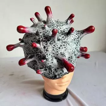 Маска вируса на Хэллоуин, маска учебной модели One size красный