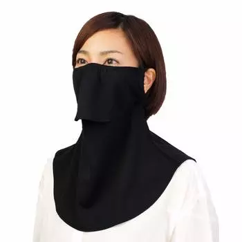 МАСКА YAKENU С ЗАЩИТОЙ ОТ УФ-ЛУЧЕЙ Защита лица от солнца YAKENU Длинный размер и петля-застежка, Длинная, (Застежка-крючок) (черный) чёрный