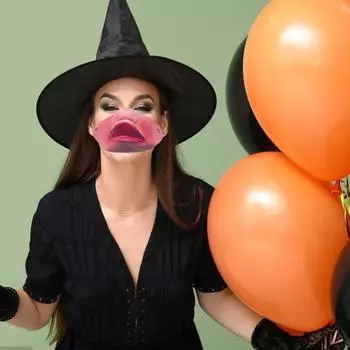 Маска Yousheng Halloween из латекса, забавная маска на пол-лица, дышащая, реалистичная, ужасная маска для костюмированной вечеринки, косплей D